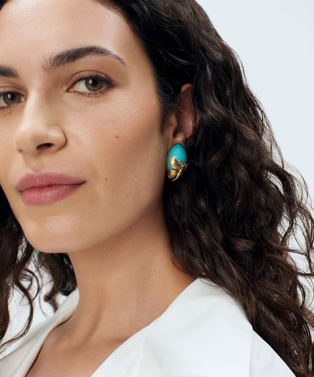 Farfalla Button Earings by Sonia Petroff on curated-crowd.com