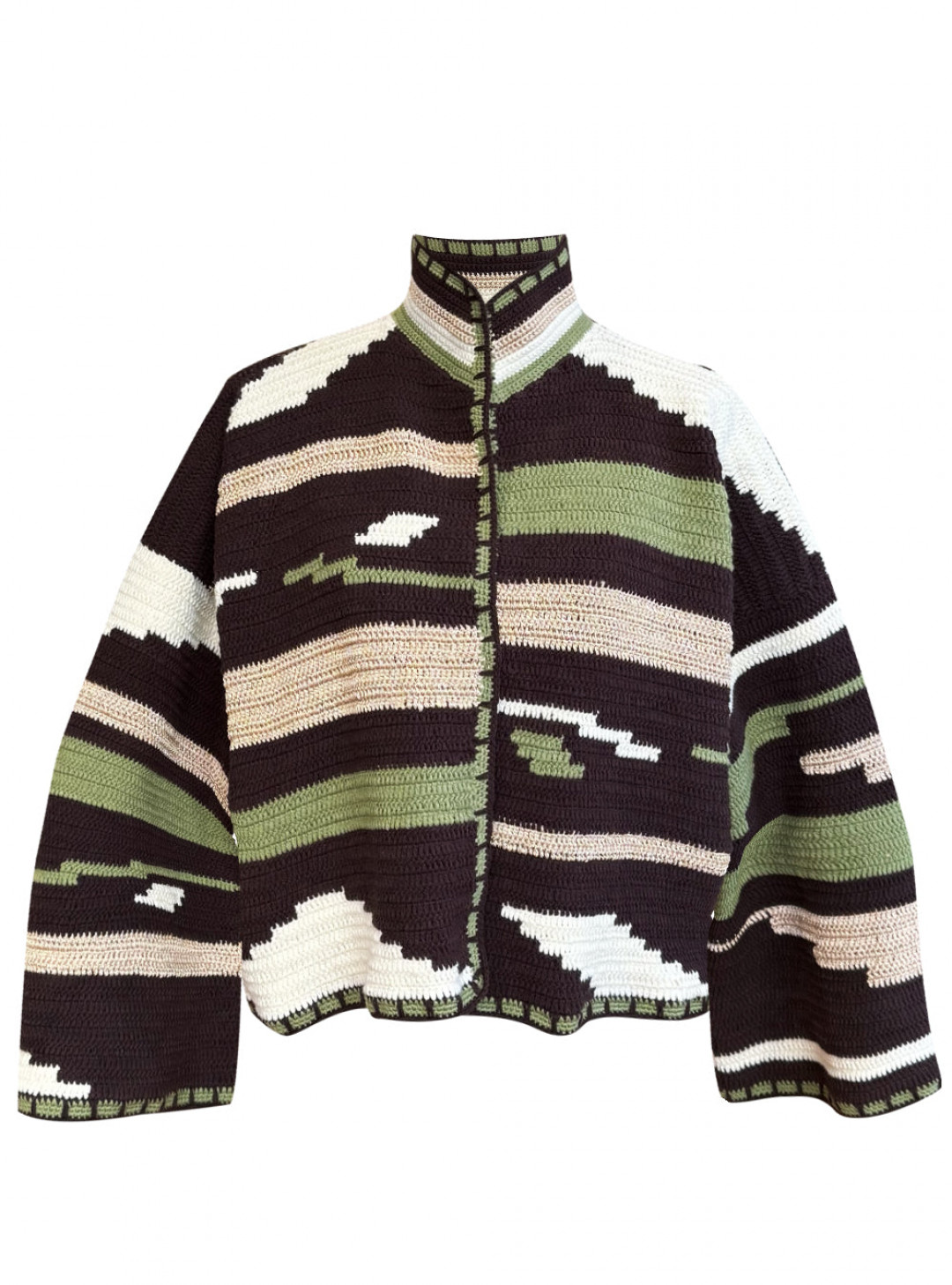 Kiona Jacket Short Brown Khaki by Jessica K on curated-crowd.com