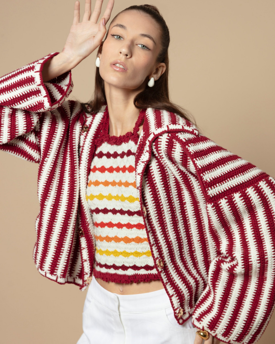 Sun Knitted Top Multicolour by Jessica K on curated-crowd.com