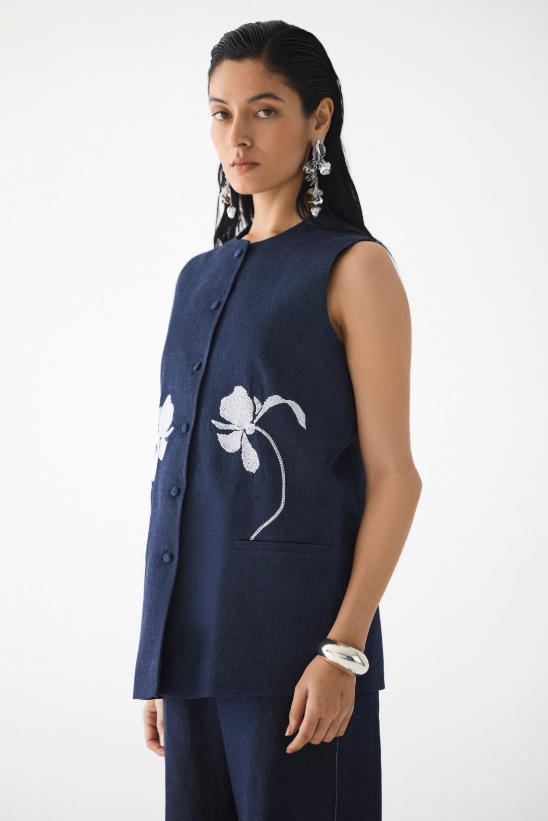 Tiger Lily Denim Blazer and Trousers by Studio Rigu on curated-crowd.com