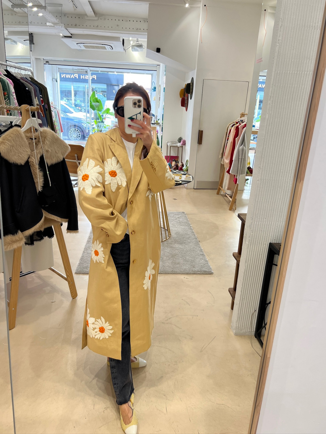 Daisy Linen Coat by Artwear Gallery on curated-crowd.com