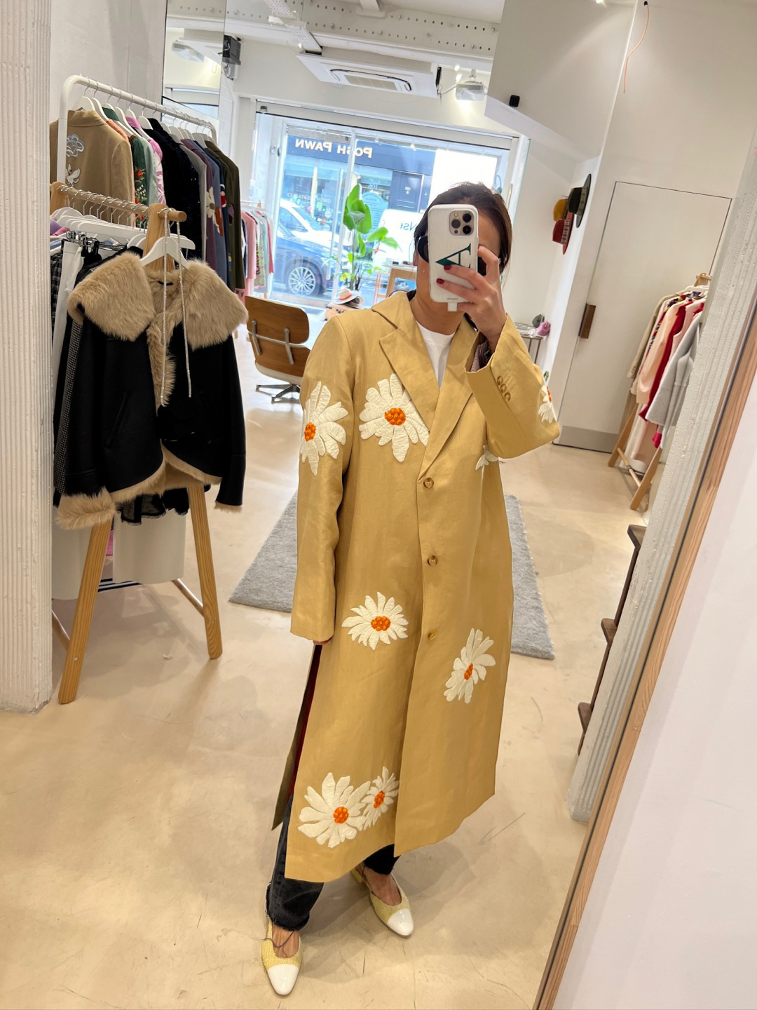 Daisy Linen Coat by Artwear Gallery on curated-crowd.com