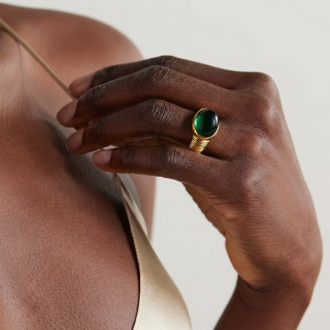 Serpentine Set Wirewrap Ring by Tay Jewellery on curated-crowd.com