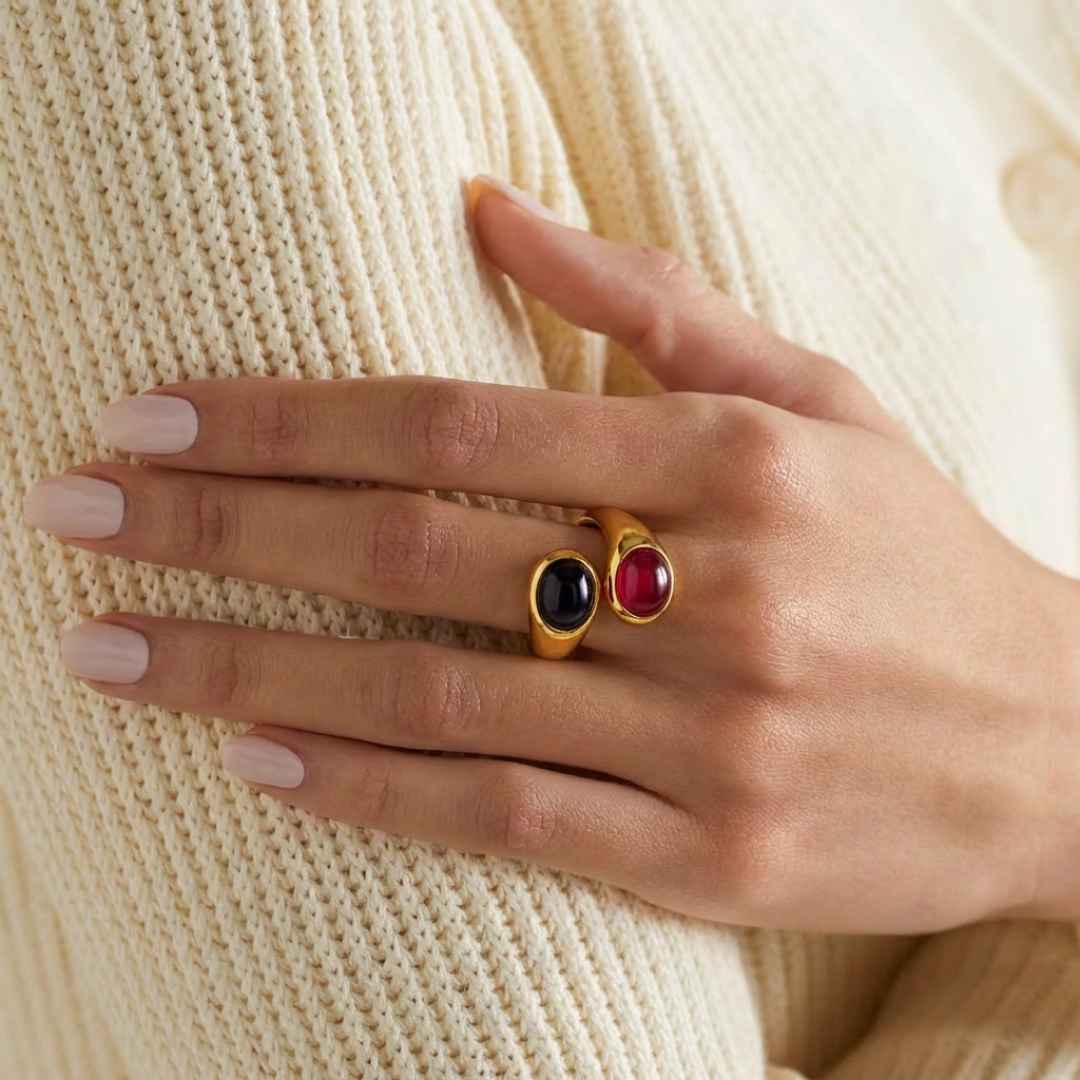 Amethyst and Ruby Set Athena Ring by Tay Jewellery on curated-crowd.com