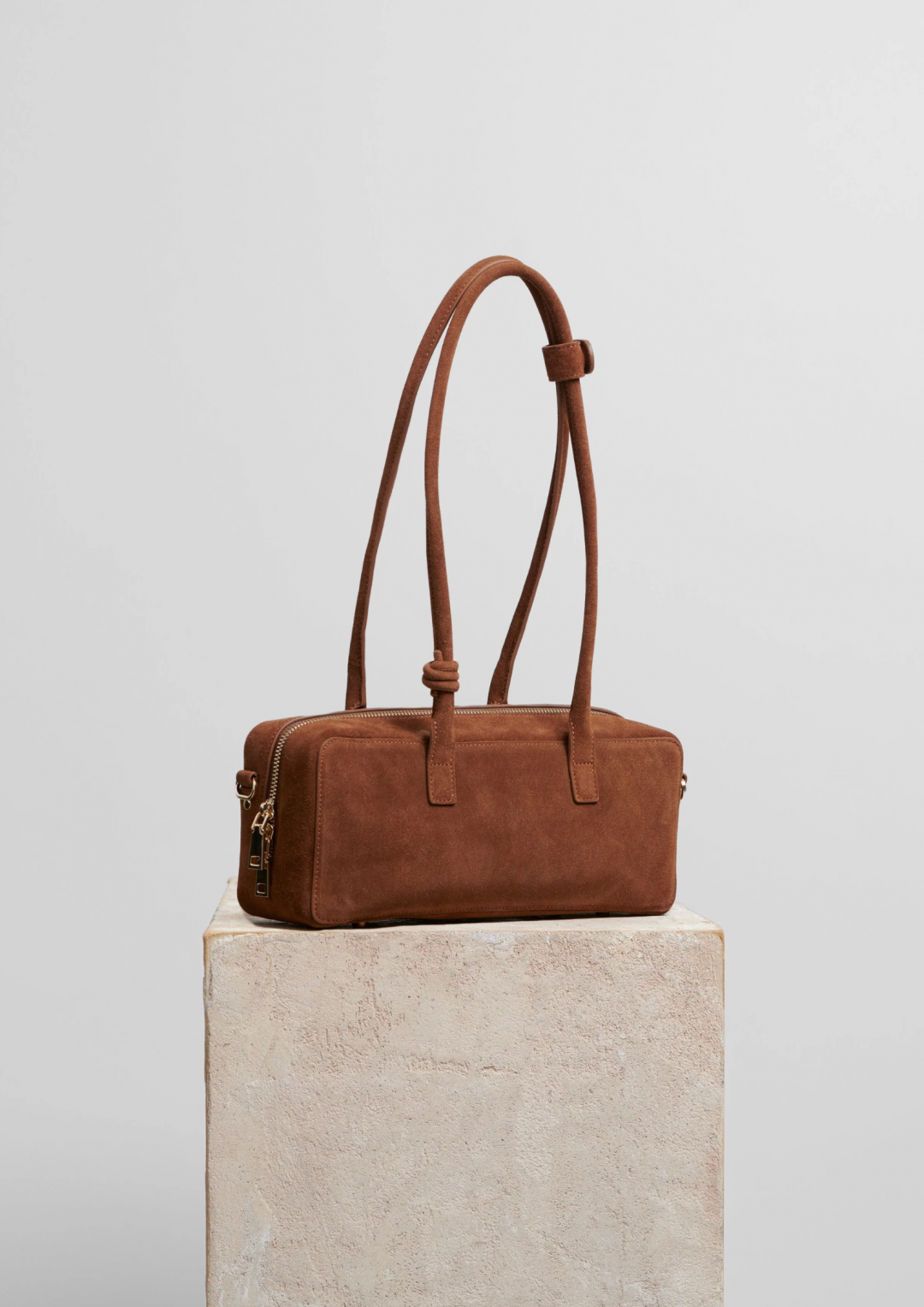 Small Work Bag in Caramel Suede by Folklore on curated-crowd.com