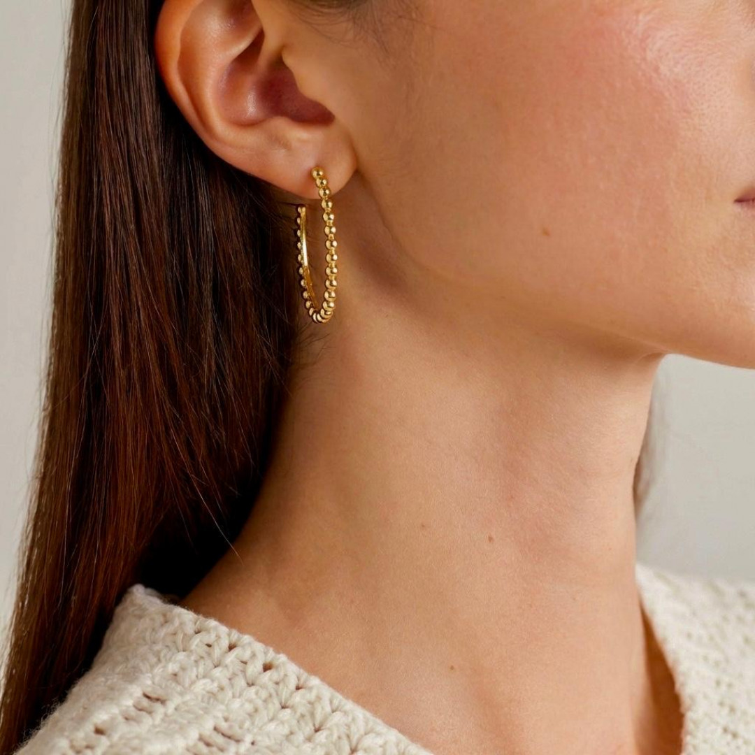 Large Nazreen Ear Hoops Earrings by Tay Jewellery on curated-crowd.com