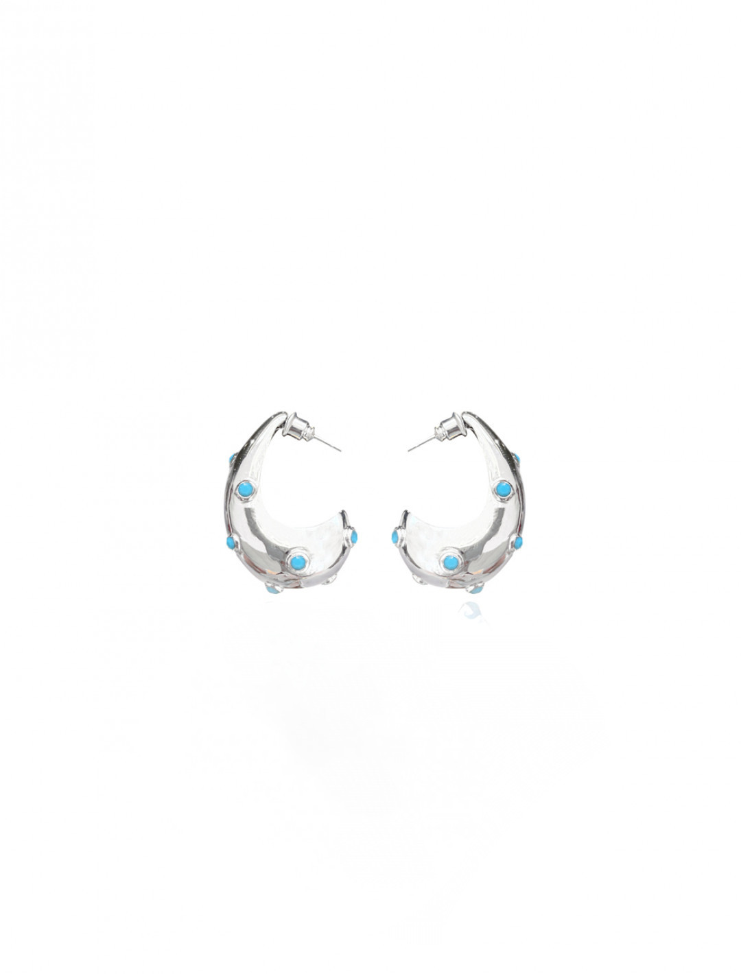 Inoui Earrings Silver/Turquoise by Jessica K on curated-crowd.com
