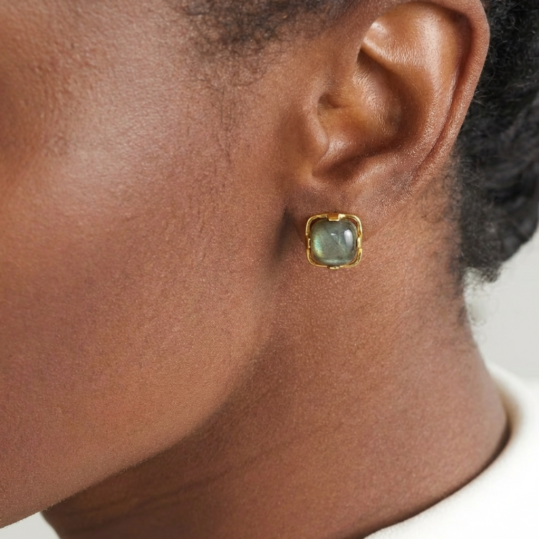 Labradorite Ear studs by Tay Jewellery on curated-crowd.com
