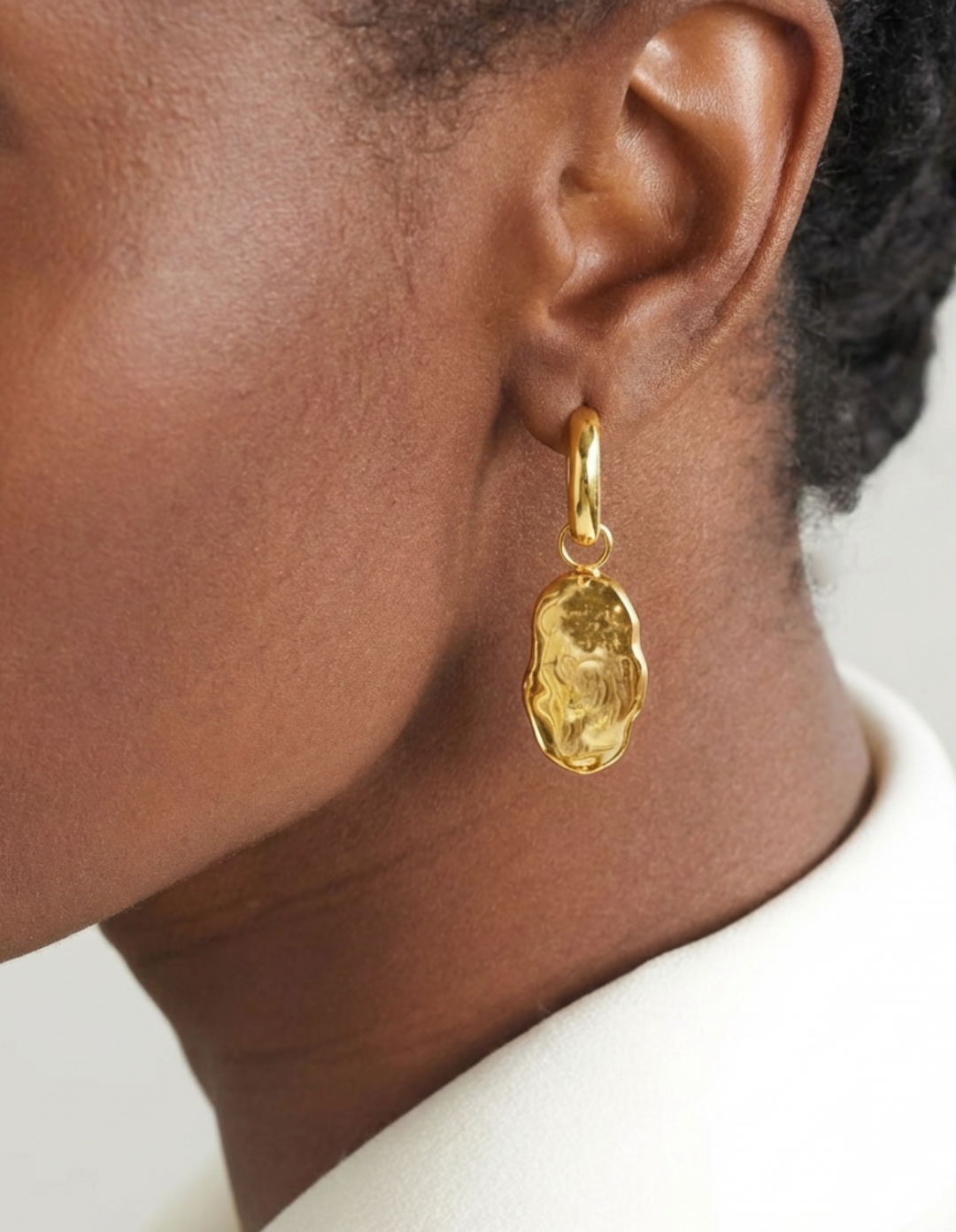 Mini Shiba Gold Earrings by Jessica K on curated-crowd.com
