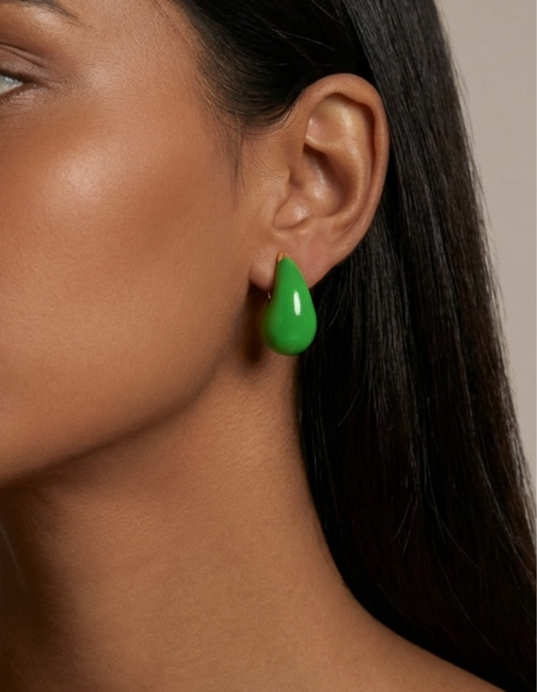 Teardrop Earrings Green by Jessica K on curated-crowd.com