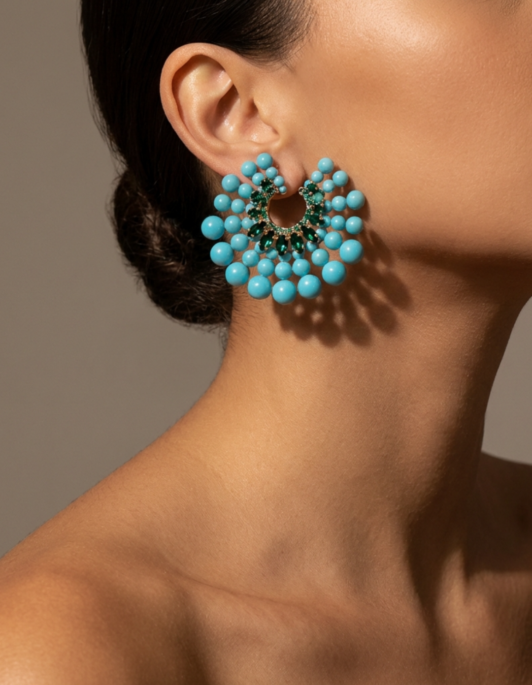 Rainbow Turquoise/Emerald Earrings by Jessica K on curated-crowd.com