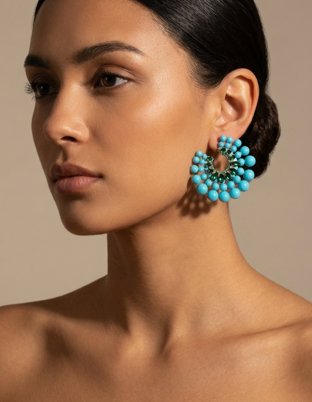 Rainbow Turquoise/Emerald Earrings by Jessica K on curated-crowd.com