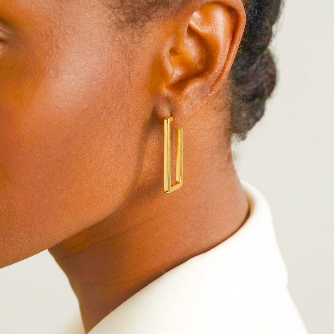 Large Oblong Earhoops by Tay Jewellery on curated-crowd.com