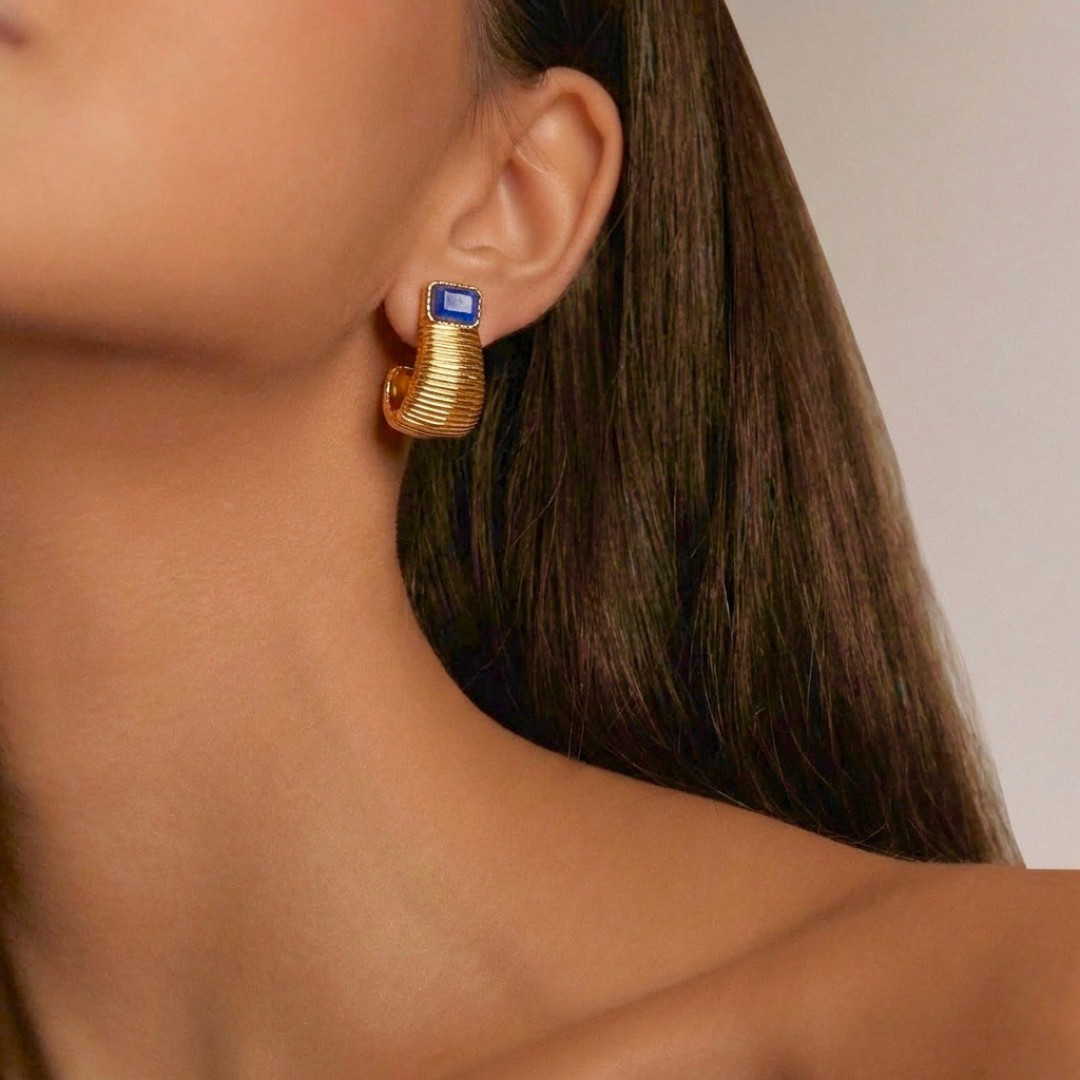 Kyanite Set Flared Wirewrap Eardrops by Tay Jewellery on curated-crowd.com