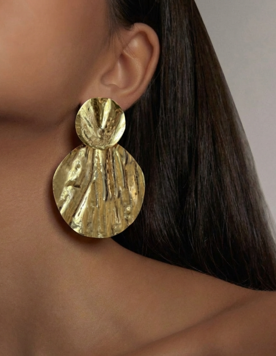 Flynn Earrings Gold by Jessica K on curated-crowd.com