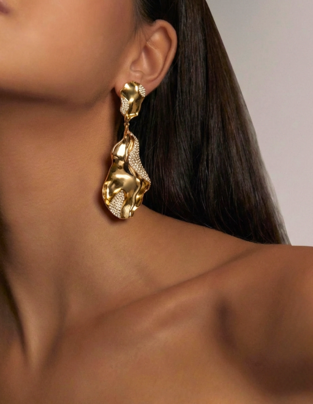 Ursula Earrings Gold by Jessica K on curated-crowd.com
