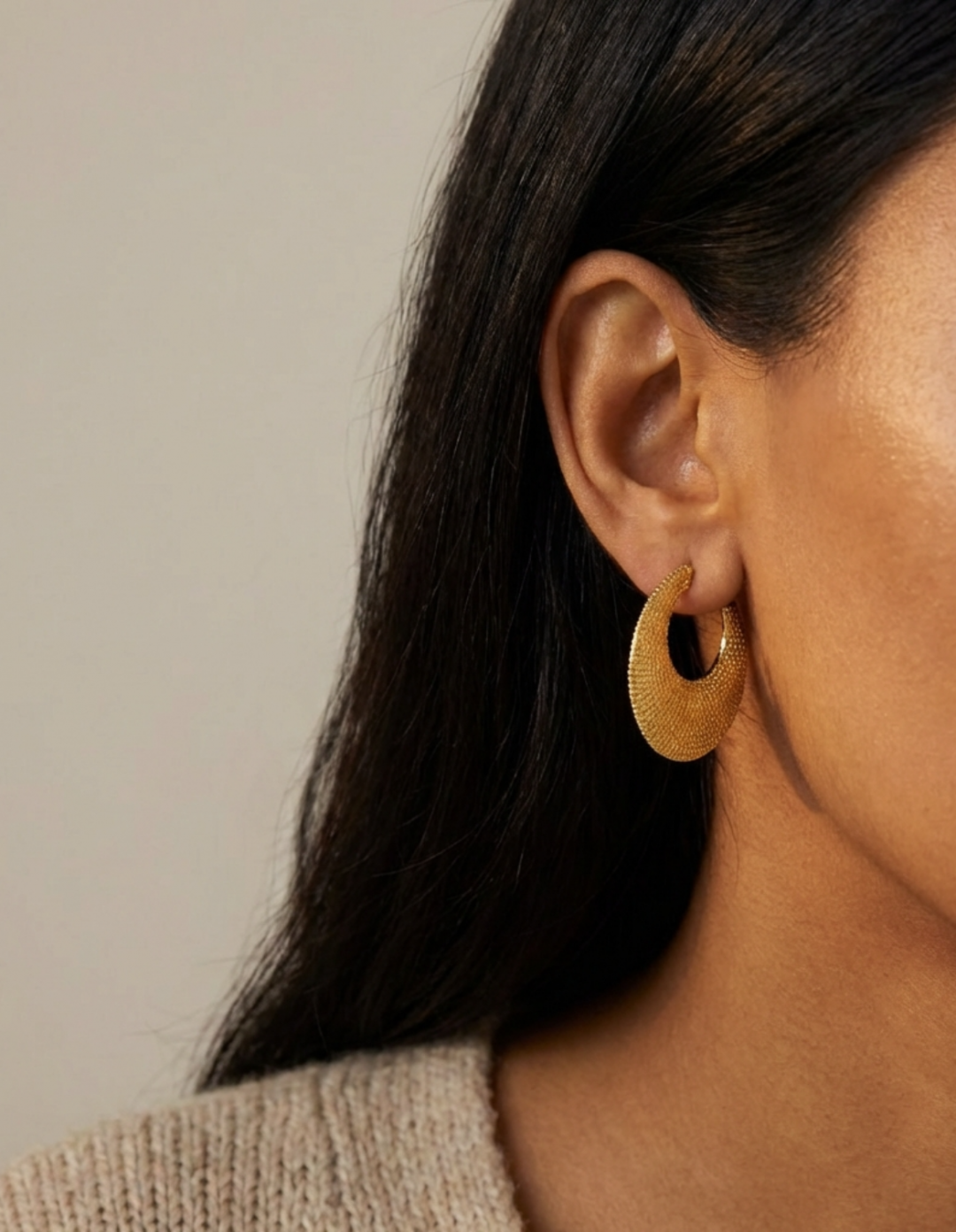 Luna Earrings Gold by Jessica K on curated-crowd.com