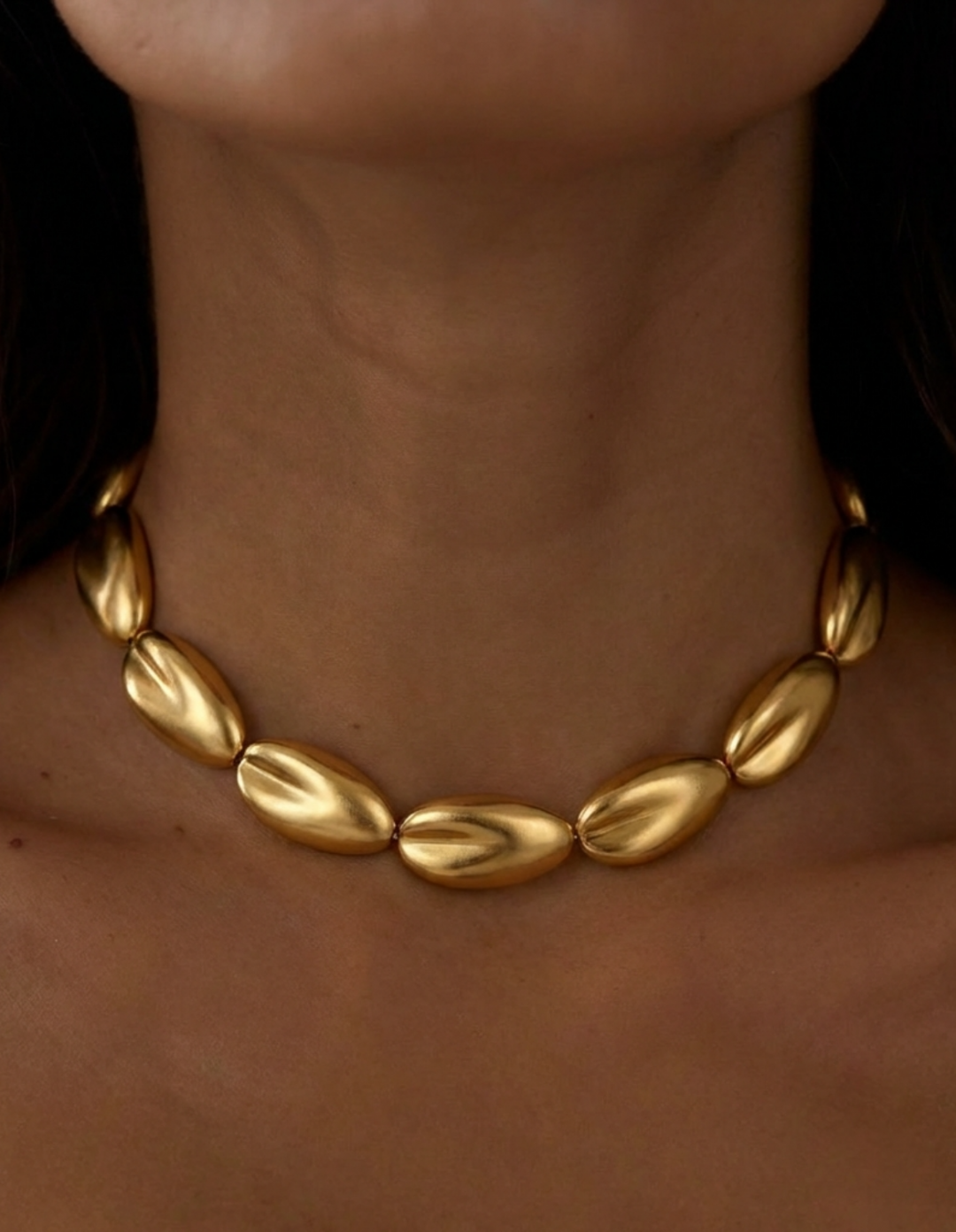 Oyster Necklace Gold by Jessica K on curated-crowd.com