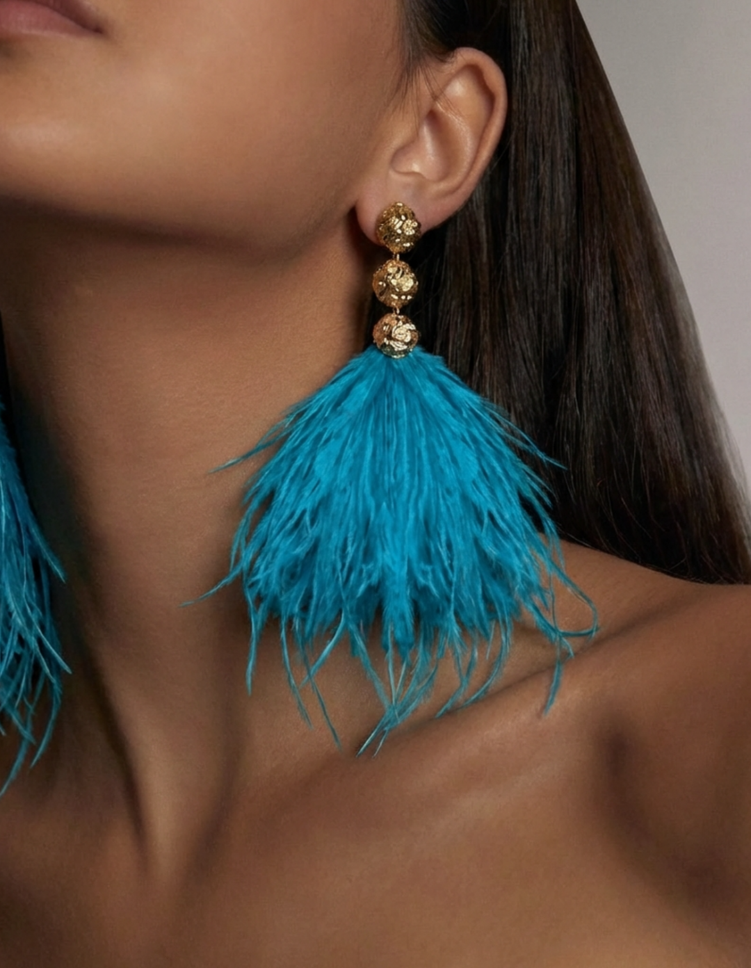 Zuri Feather Earrings by Jessica K on curated-crowd.com