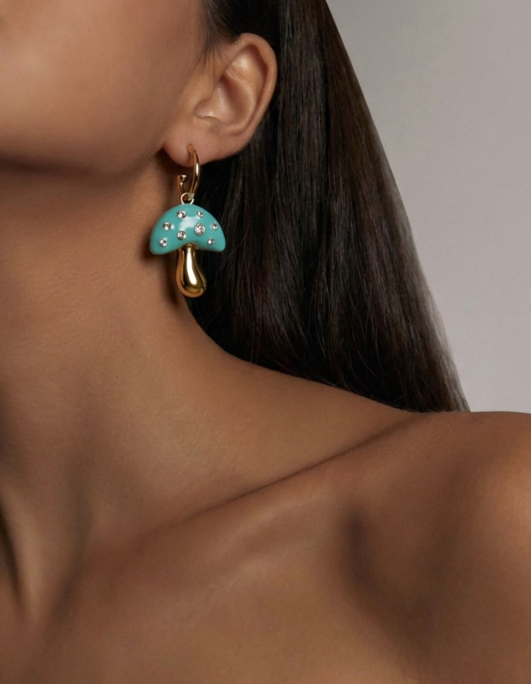 Trumpet Earrings Aqua by Jessica K on curated-crowd.com