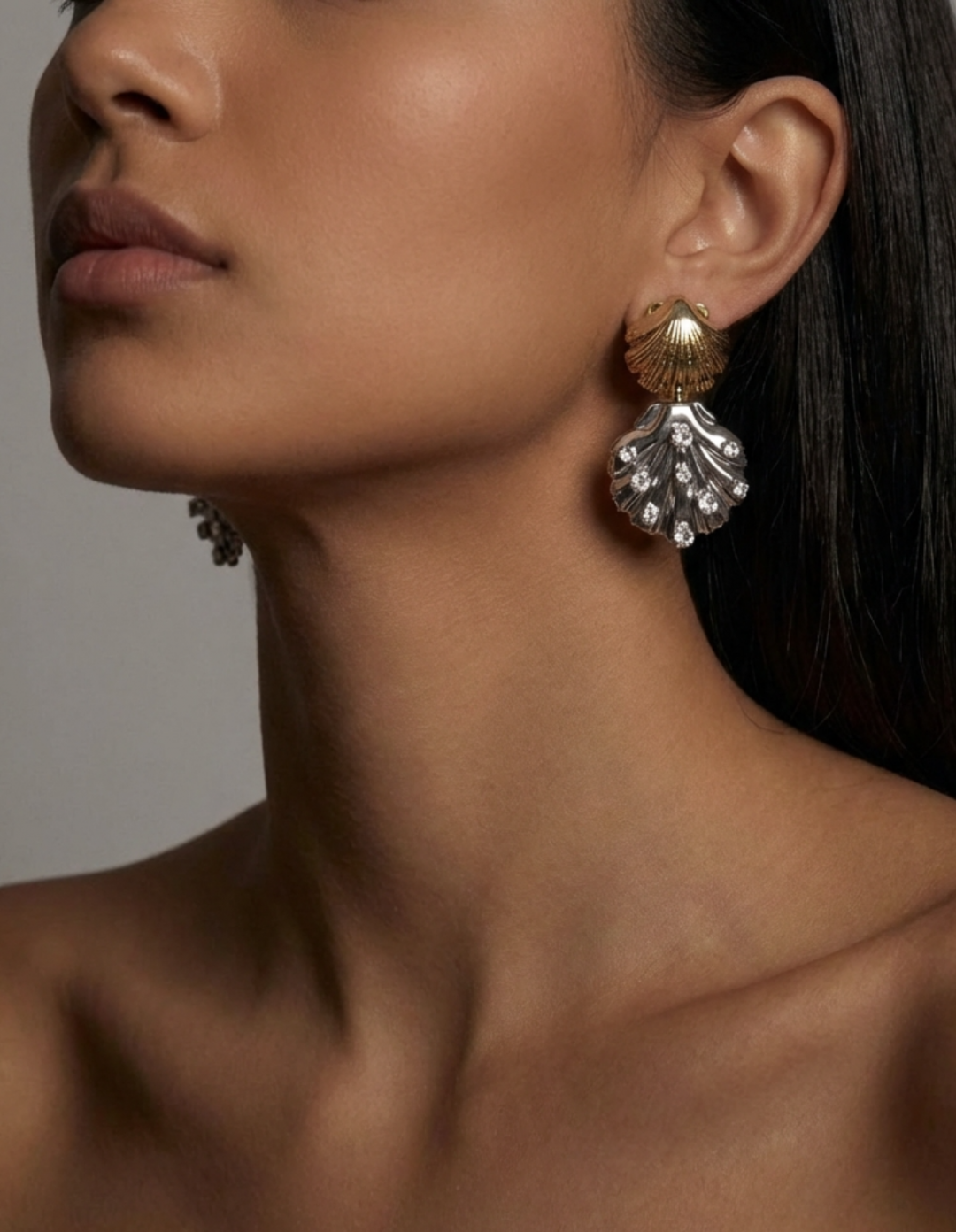 Salt Water Shell Earrings Gold/Silver by Jessica K on curated-crowd.com