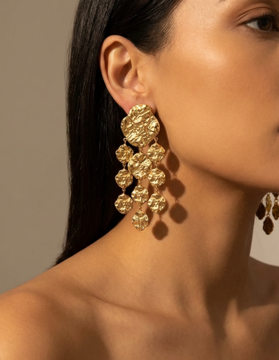 Phili Earrings Gold by Jessica K on curated-crowd.com