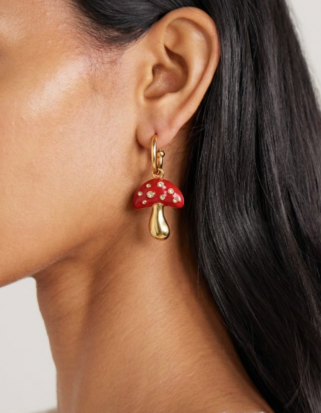 Trumpet Earrings Red by Jessica K on curated-crowd.com