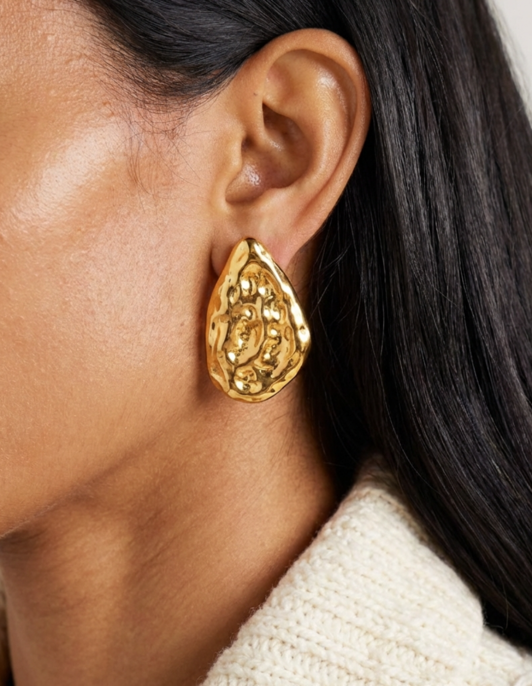 Jasper Earrings Gold by Jessica K on curated-crowd.com