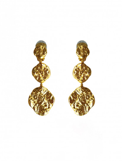 Zuri Earrings Gold by Jessica K on curated-crowd.com