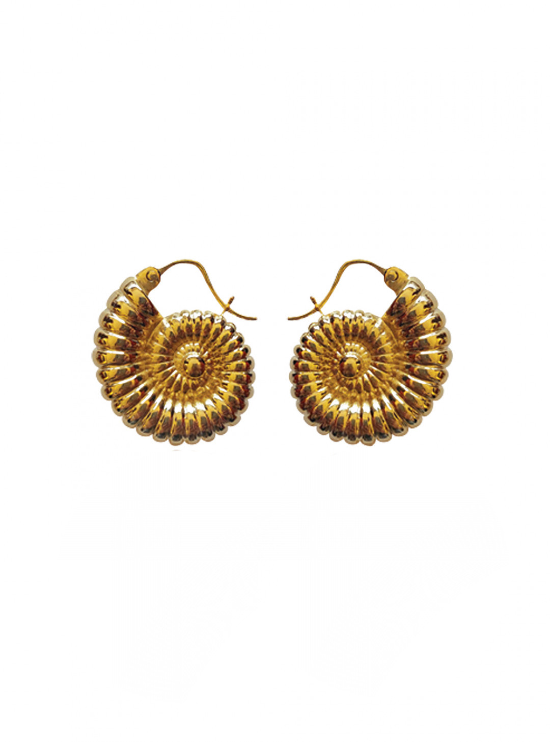 Harp Shells Earrings Gold by Jessica K on curated-crowd.com