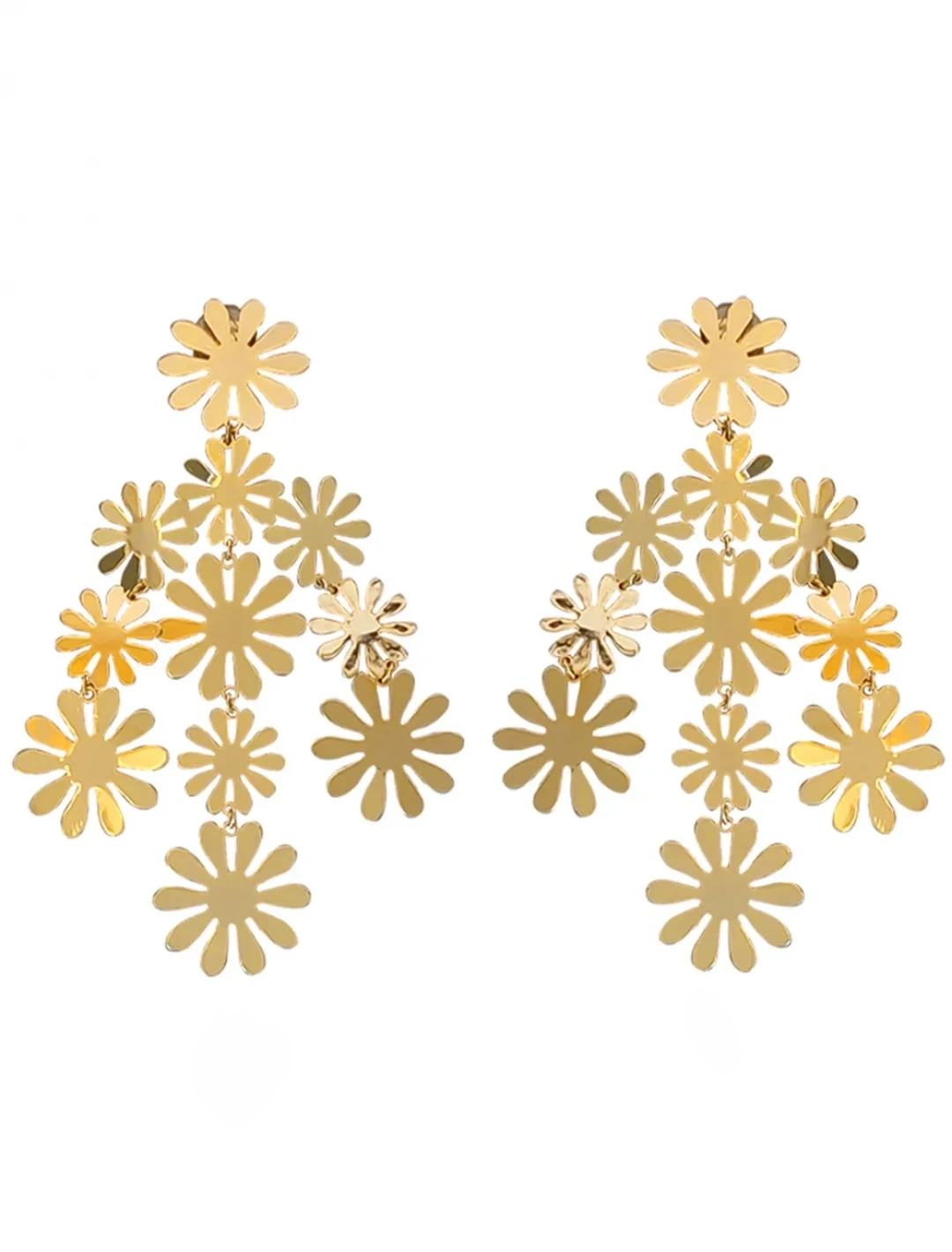 Dinner Date Marguerite Earrings Gold by Jessica K on curated-crowd.com