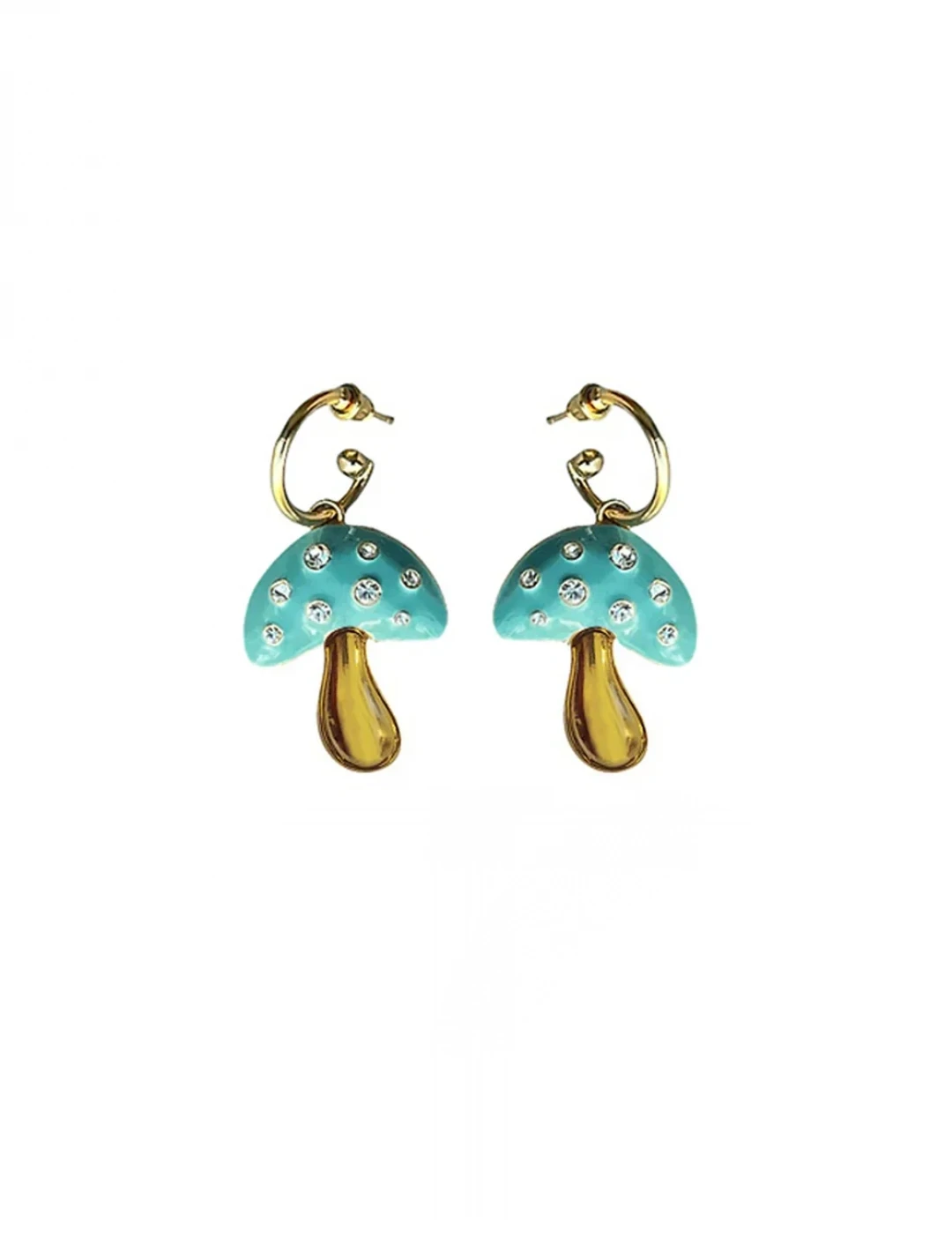 Trumpet Earrings Aqua by Jessica K on curated-crowd.com