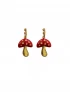 Trumpet Earrings Red by Jessica K on curated-crowd.com