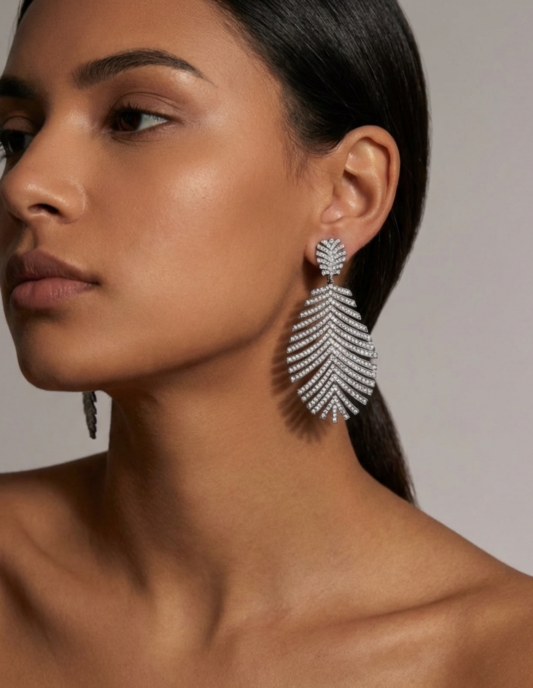 Peacock Earrings Silver by Jessica K on curated-crowd.com