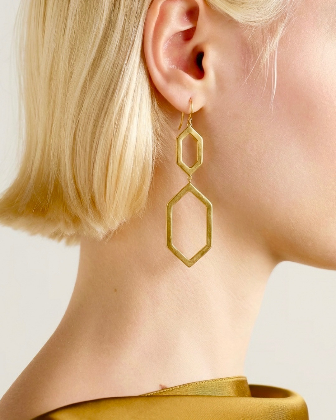 Ottoman Twin Panel Eardrops by Tay Jewellery on curated-crowd.com
