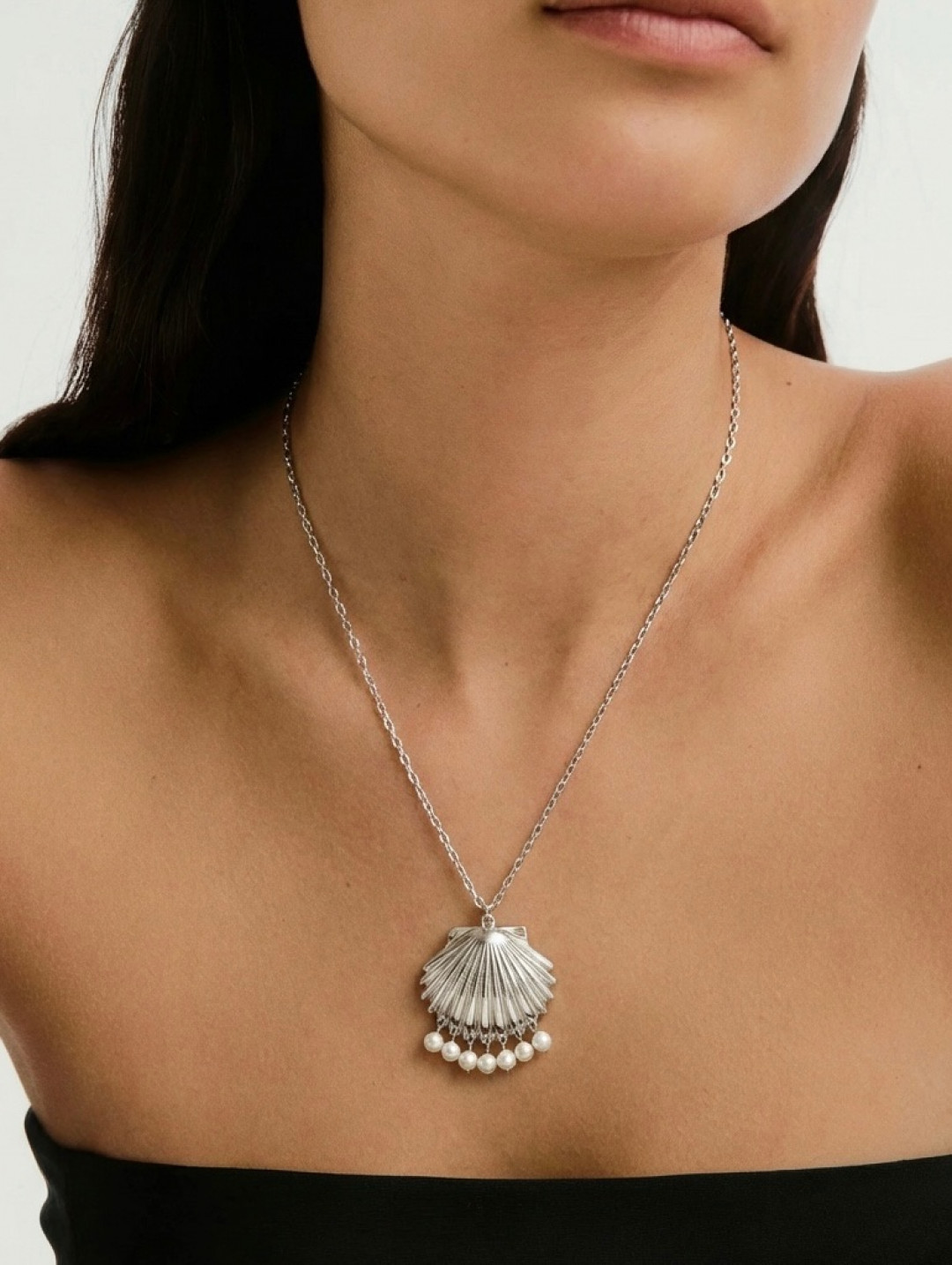 Seashell Necklace with Pearls by Studio Liberté on curated-crowd.com