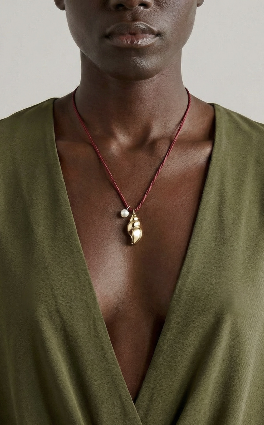 Seashell Necklace Red by Studio Liberté on curated-crowd.com