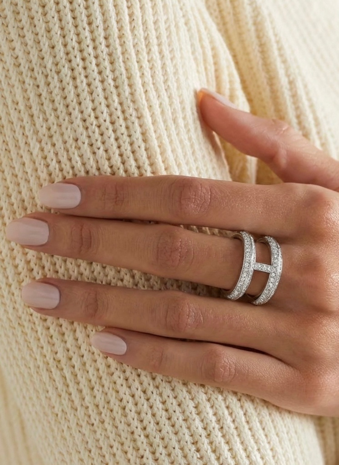 Pave Beverly Ring in Silver by Studio Liberté on curated-crowd.com