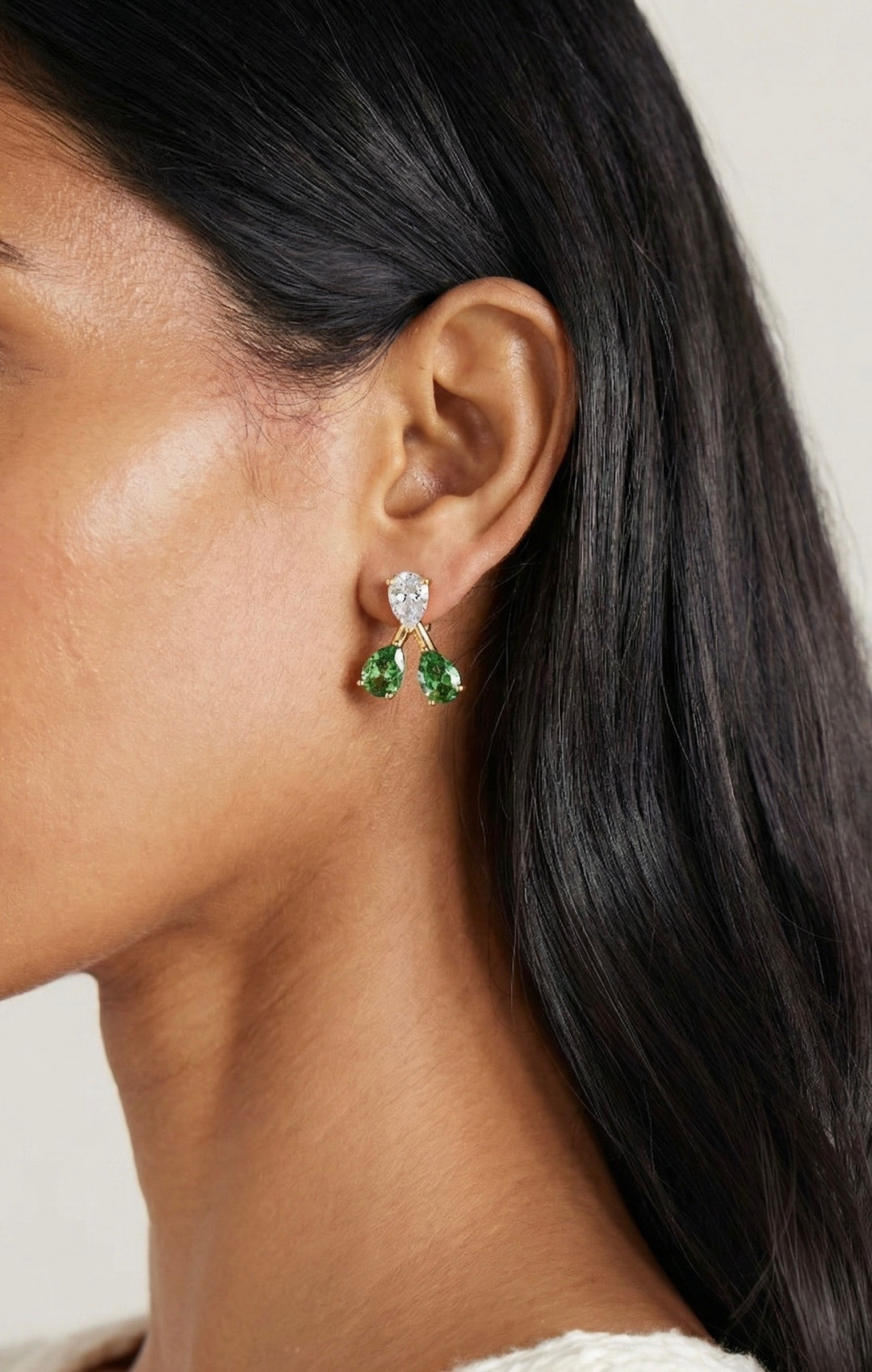 Triple Pearl Stone Earring by Studio Liberté on curated-crowd.com