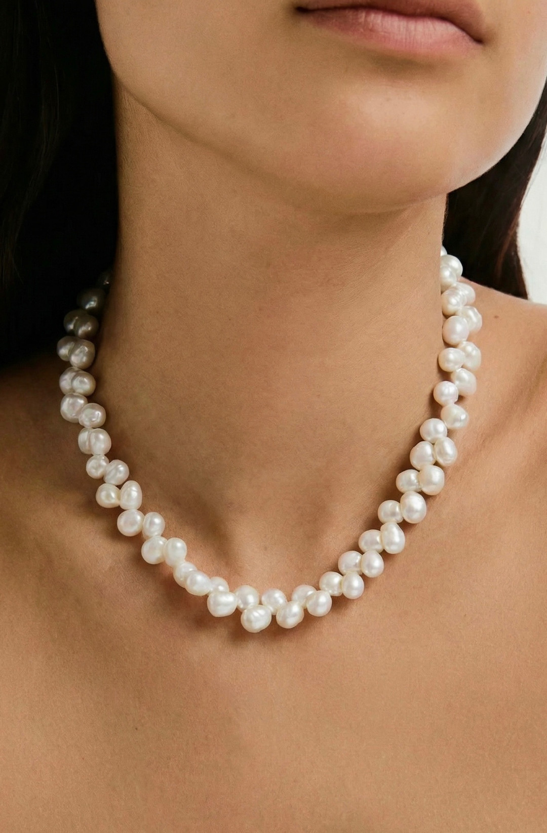 Fishbone Pearl Choker by Studio Liberté on curated-crowd.com