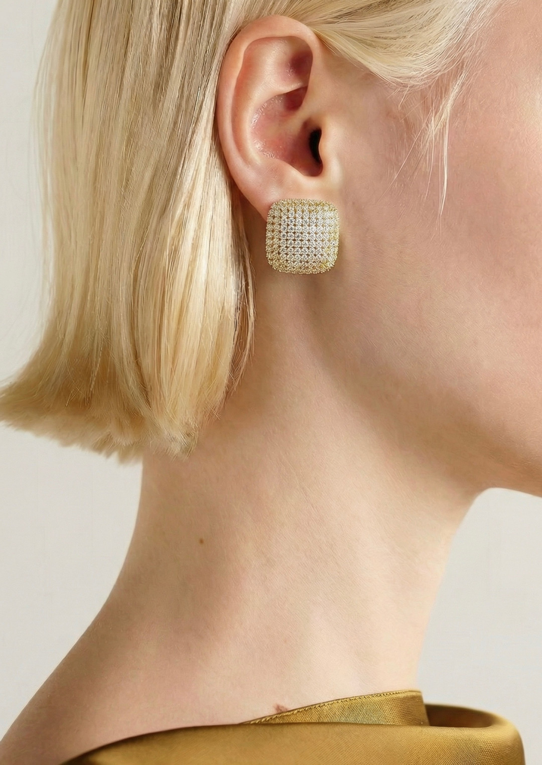Pave Cookie Earrings by Studio Liberté on curated-crowd.com