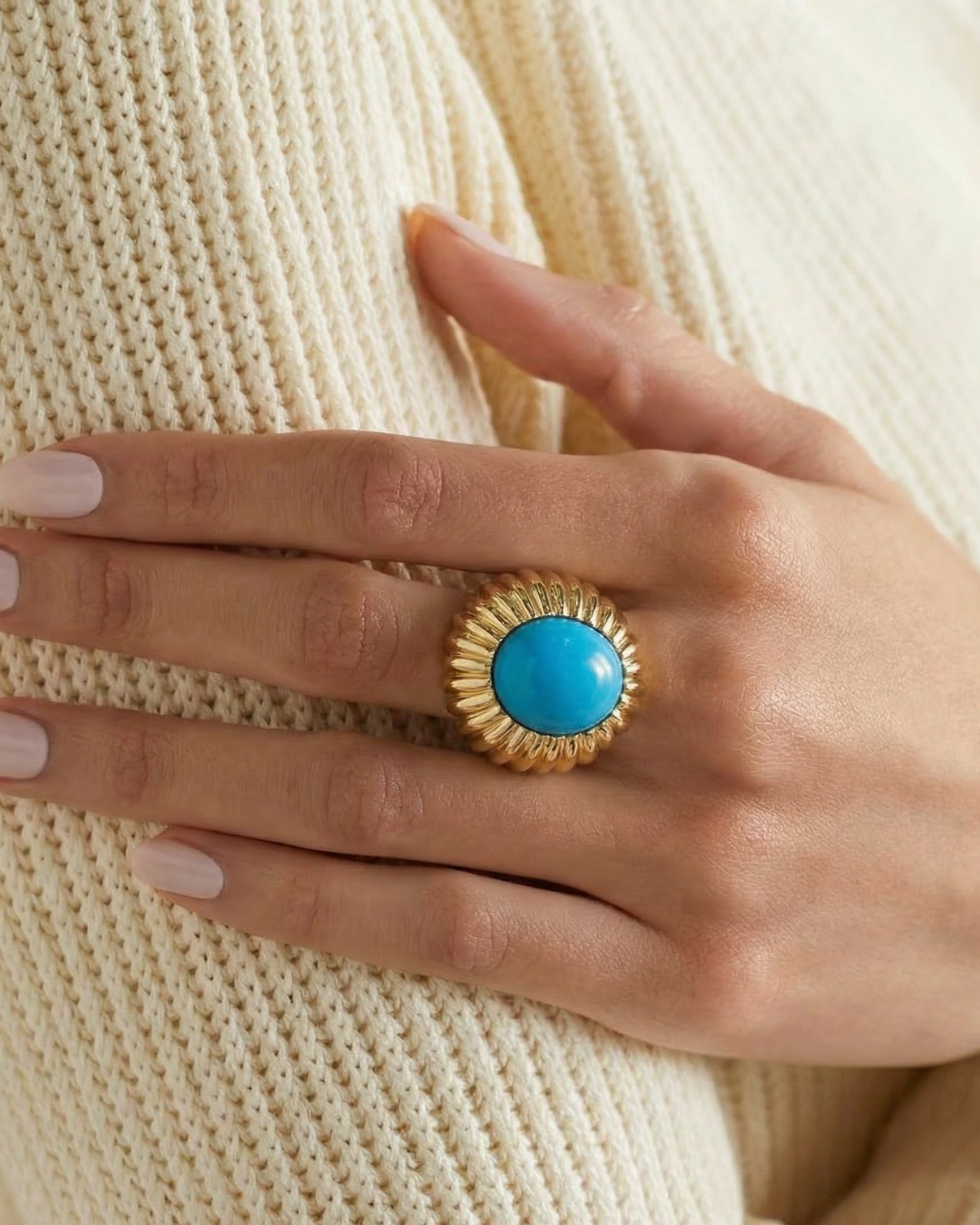 Begum Ring Turquoise by Tay Jewellery on curated-crowd.com