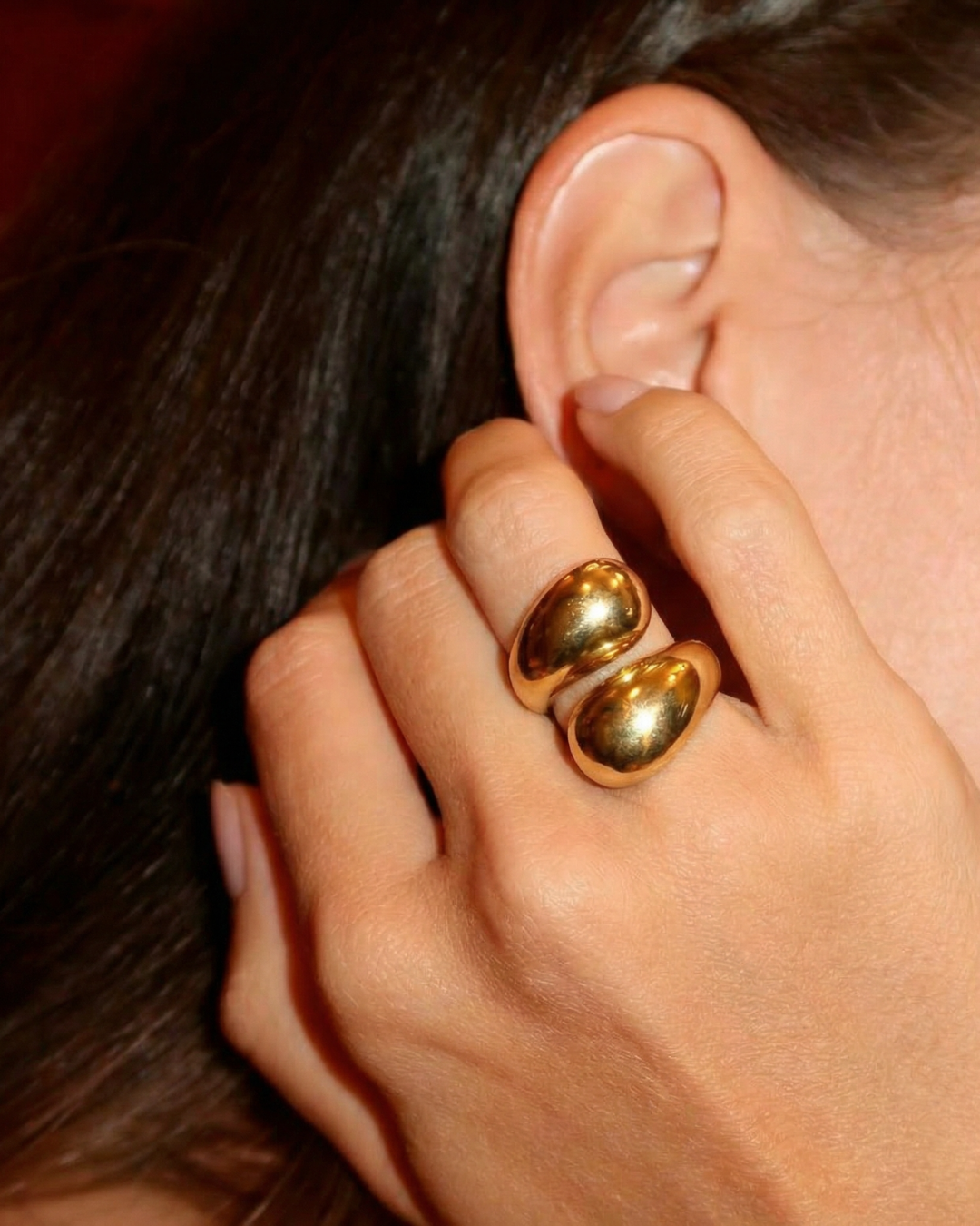 Gold Polished Suzanne Ring by Tay Jewellery on curated-crowd.com