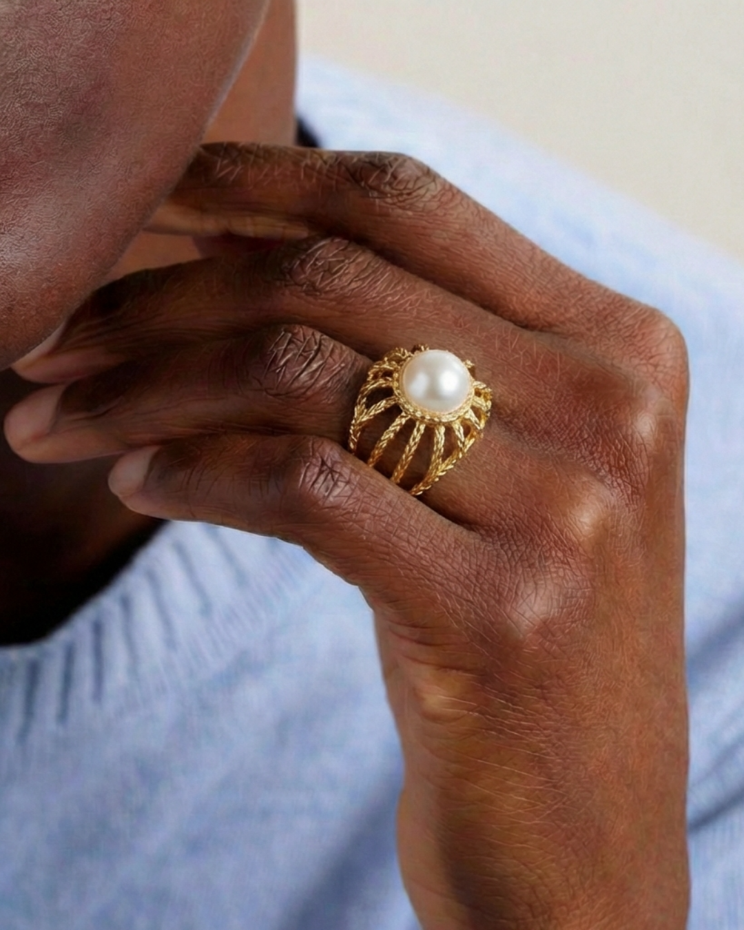 Pearl Set Princess Ring by Tay Jewellery on curated-crowd.com