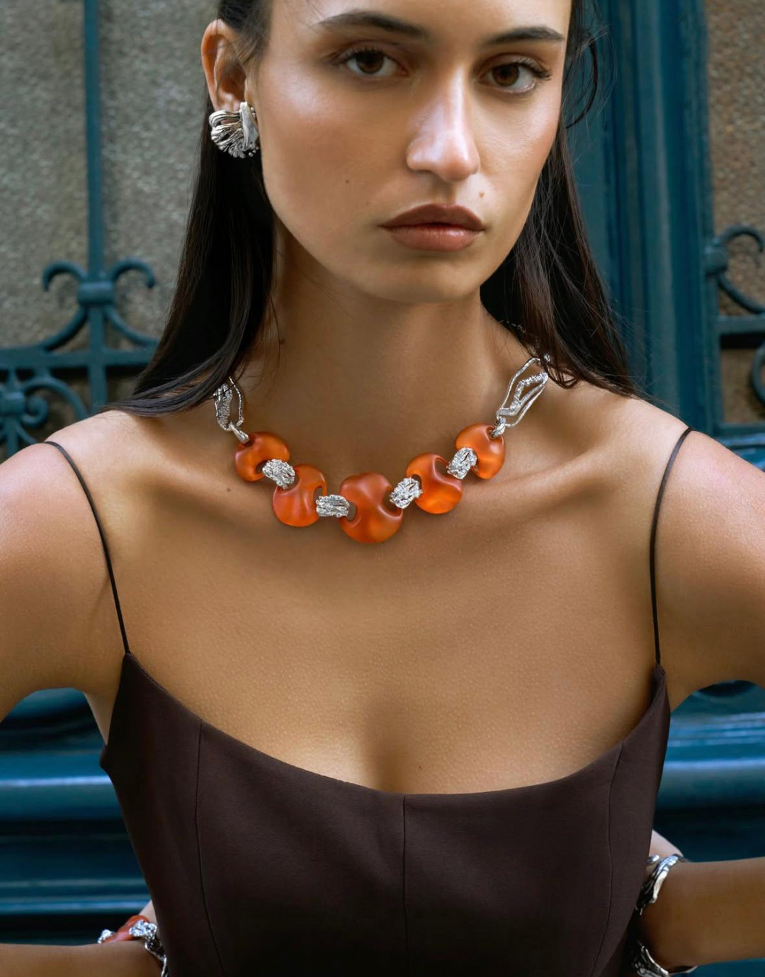 Horizon Necklace Orange by Jude Benhalim on curated-crowd.com
