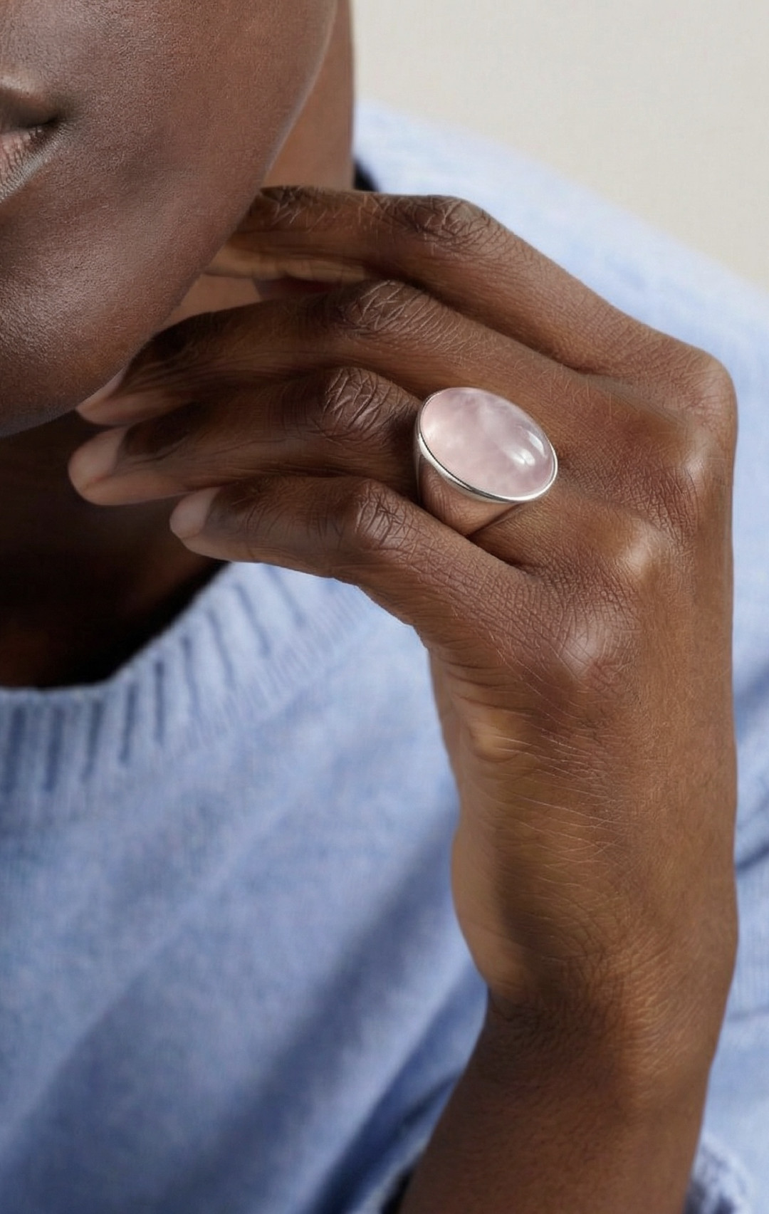 Agnes Ring Pink Quartz by Studio Liberté on curated-crowd.com