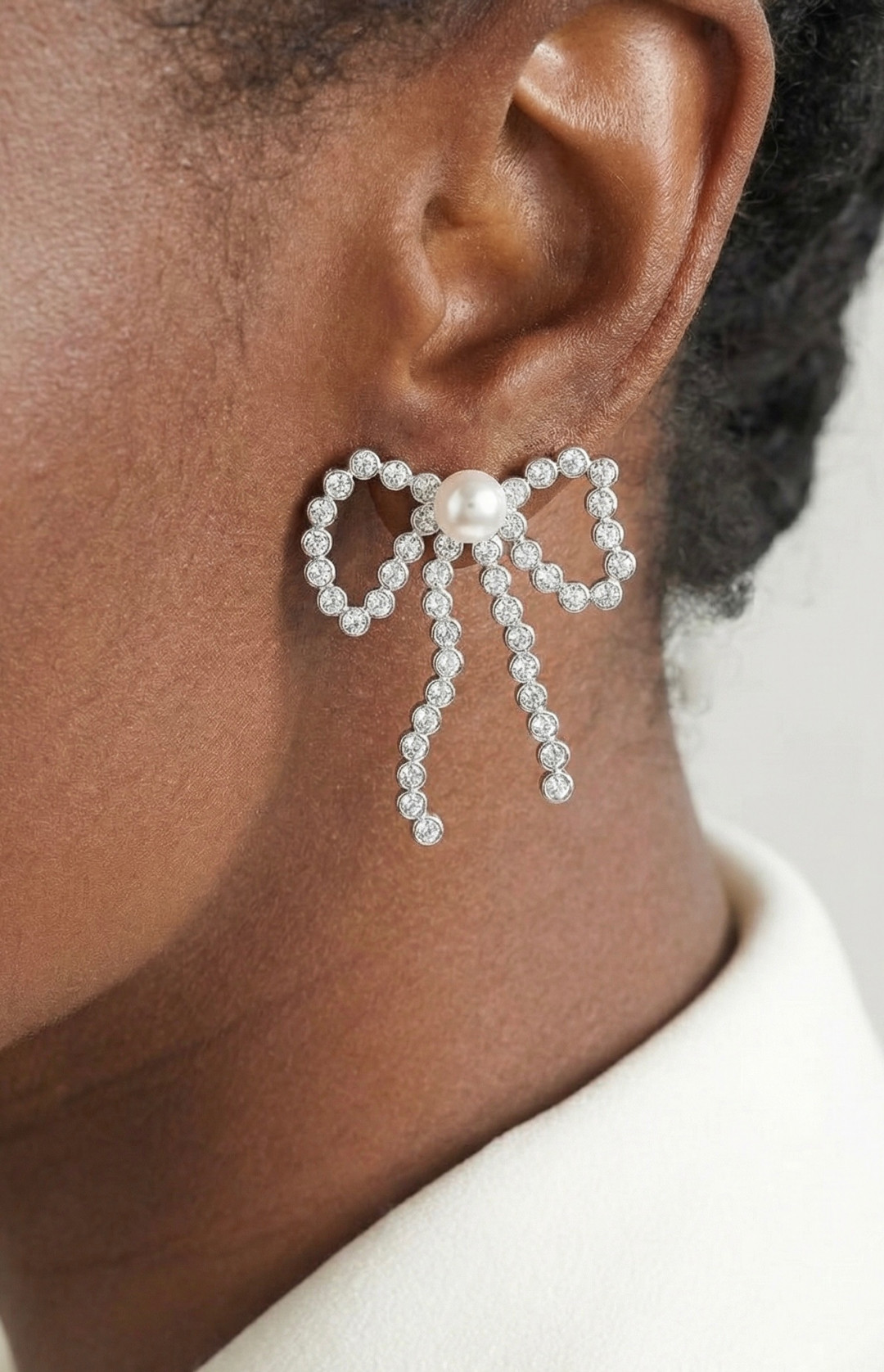 Maggie Bow Crystal Earrings by Studio Liberté on curated-crowd.com
