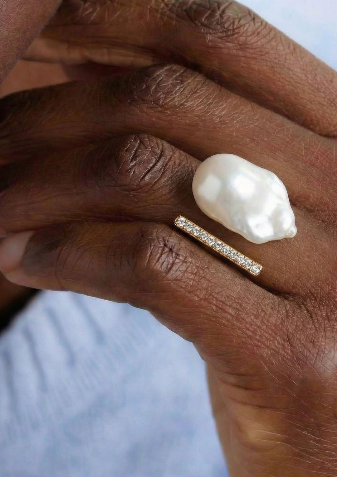 Oceanie Pearl Ring by Studio Liberté on curated-crowd.com