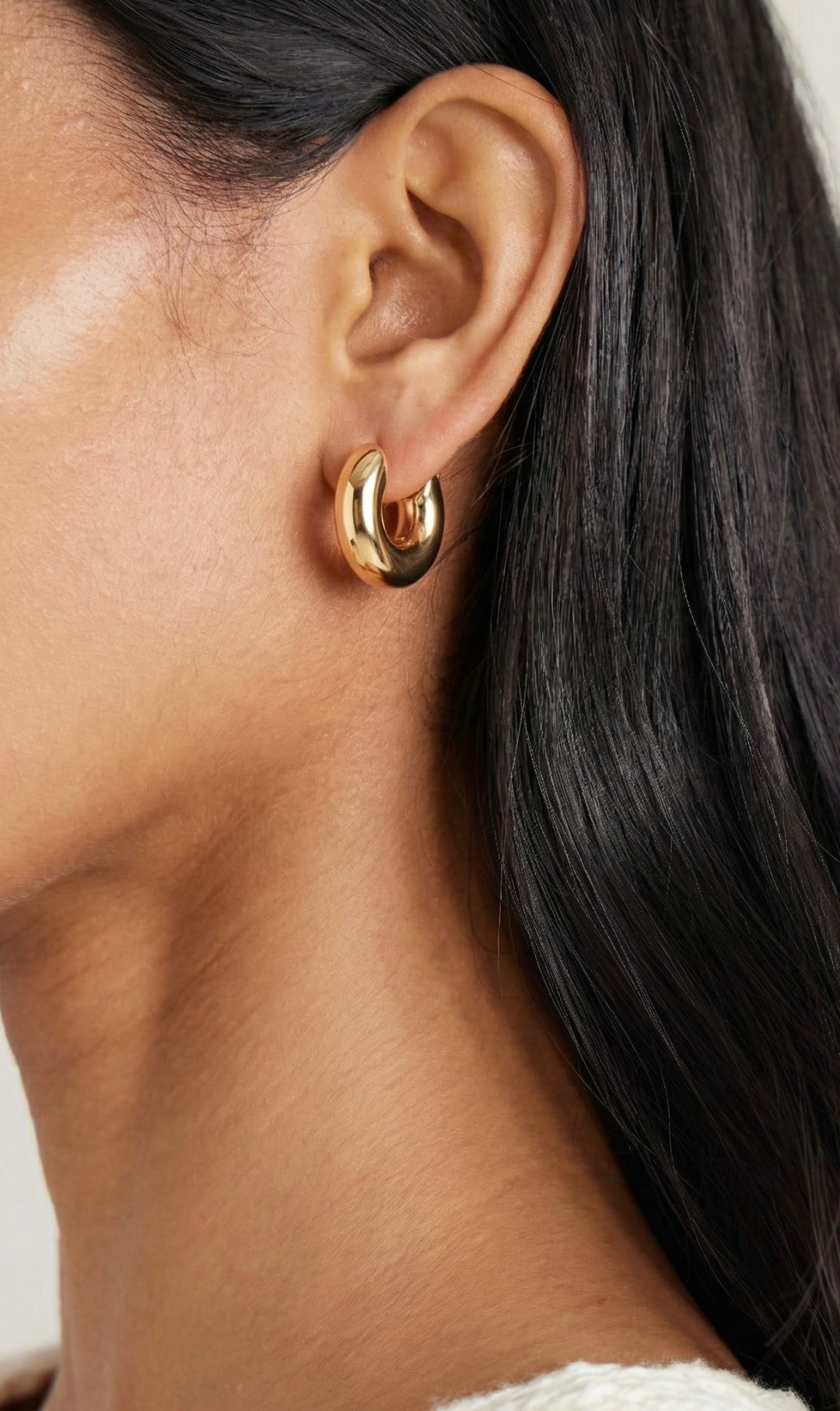 Thea Gold Hoop Earrings by Studio Liberté on curated-crowd.com