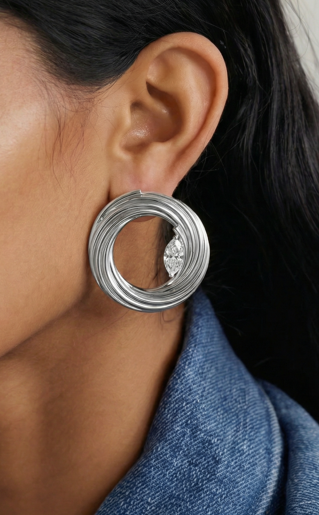 Cheri Silver Earrings by Studio Liberté on curated-crowd.com